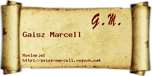 Gaisz Marcell névjegykártya